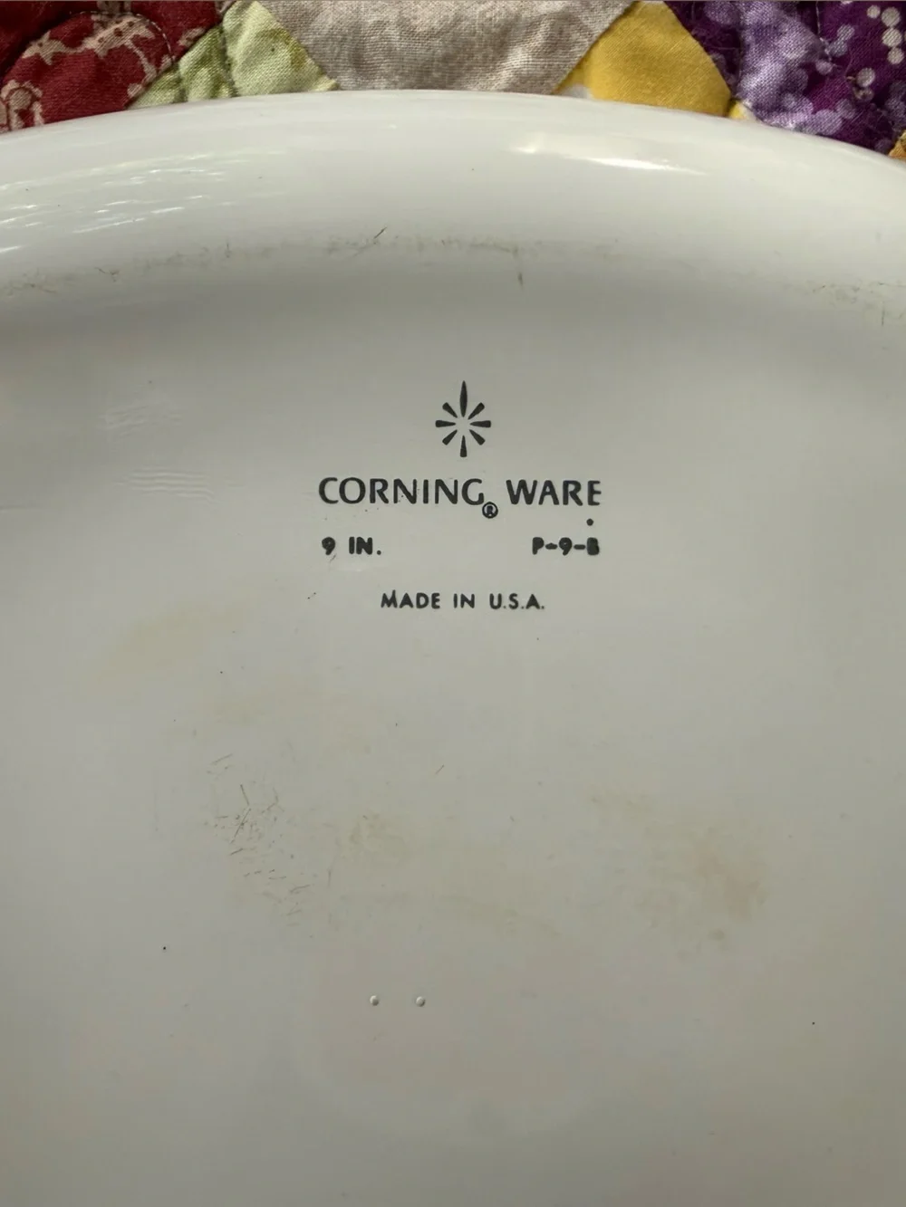Vintage Corning Ware Blue Floral P-9-B 9” Square Casserole Dish USA